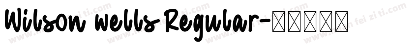 Wilson wells Regular字体转换